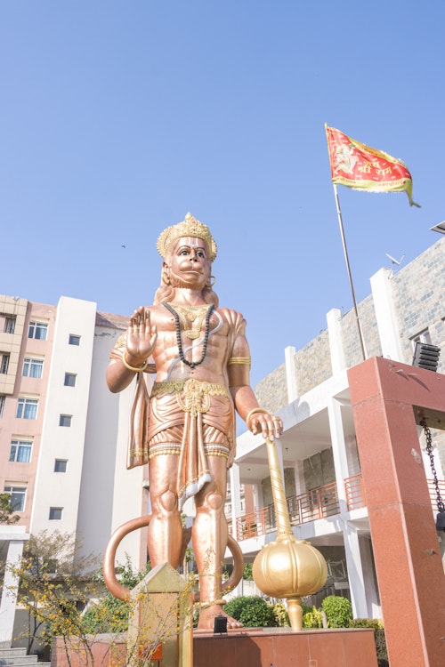 Free Hanuman Ji is also known as Pavan Putra which means the son of the wind. He is worshipped by an Uncountable number of people under Hinduism. Everyone Worships Hanuman Ji in order to treat ... Stock Photo